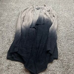 Barefoot Dreams  Cardigan S Ombre Tan Black Shawl Collar Bamboo soft  sweater